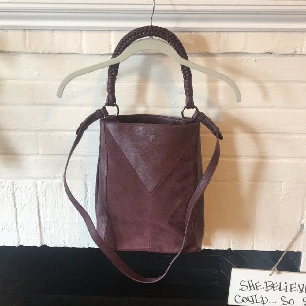 NWT Wine colored Sam Edelman crossbody bucket bag